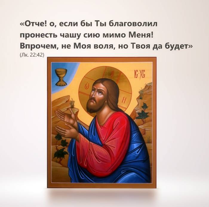 Отче! о, если бы Ты благоволил пронесть чашу сию мимо Меня! Впрочем, не Моя воля, но Твоя да будет