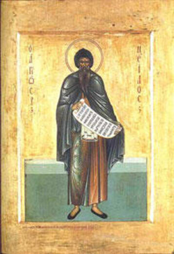 Икона: Нил Постник, Синайский, отшельник