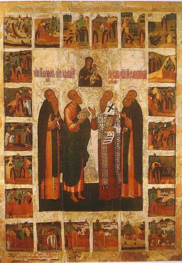 Икона: Евфросин Псковский, Спасо-Елеазаровский