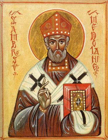 Икона: Амвросий Медиоланский