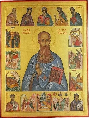Икона: Айдан Линдисфарнский, чудотворец