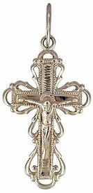 Православный нательный крест трилистниковый из платины