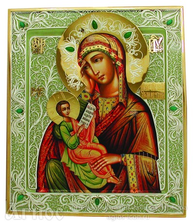 Икона Божьей Матери "Утоли моя печали" из серебра, фото 1