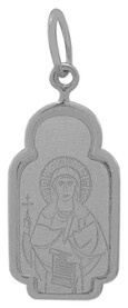 Нательная иконка св Татианы из серебра