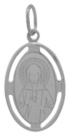 Нательная иконка св Матроны Московской из серебра