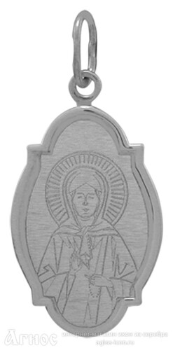 Нательная иконка св Матроны Московской из серебра, фото 1