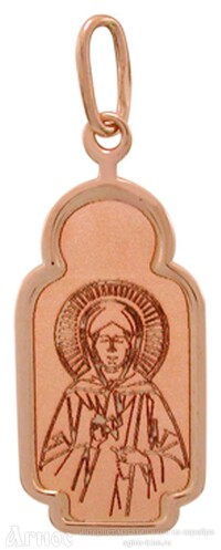 Нательная иконка св Матроны Московской из золота, фото 1