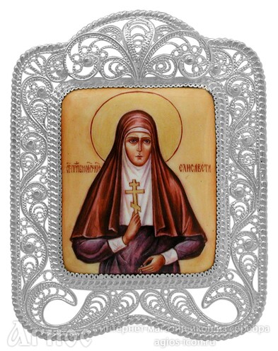 Икона св Елисаветы из серебра, фото 1