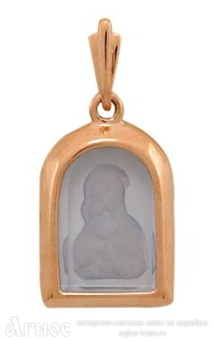 Нательная иконка Божьей Матери "Владимирская" из золота, фото 1