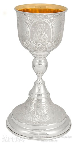Серебряный потир с позолоченной чашей, 500 мл, фото 1