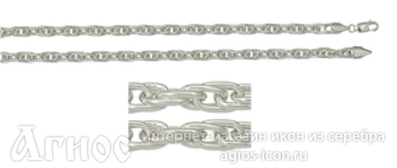 Серебряная цепь "Двойная кордовая", 50 г, фото 1