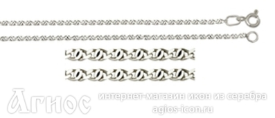 Серебряная цепь "Глаз куропатки", 3.85 г, фото 1