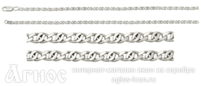 Серебряная цепь "Глаз куропатки", 9.05 г, фото 1