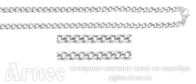 Серебряная цепь "Панцирная", 32 г, фото 1
