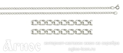 Серебряная цепь "Двойной ромб", 6.07 г, фото 1