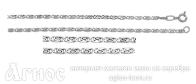 Серебряная цепь "Улитка", 6.20 г, фото 1