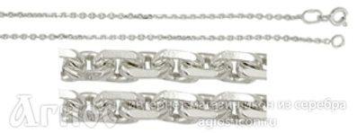 Серебряная цепь "Якорная", 4.88 г, фото 1