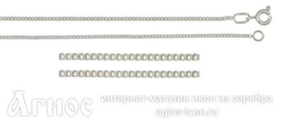 Серебряная цепь "Панцирная", 3.91 г, фото 1