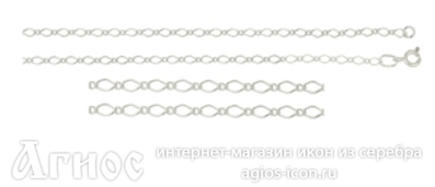 Серебряная цепь "Фигаро-Нонна", 3.89 г, фото 1