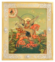 Икона архангела Михаила из серебра