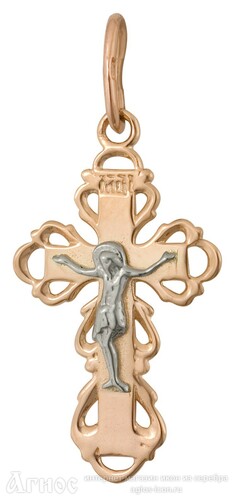 Золотой православный крестик маленький, фото 1