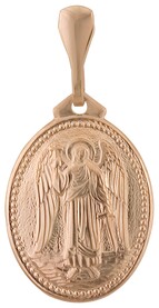 Нательная иконка архангела Михаила из золота