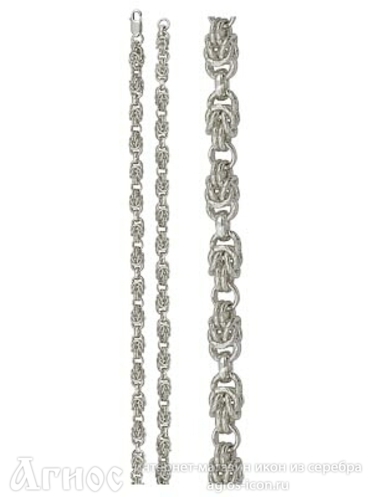 Серебряная цепь "Королевская Фигаро", 42 г, фото 1