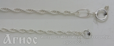 Серебряная цепь "Тройная кордовая", 4.00 г, фото 1