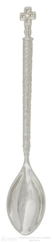 Серебряная ложка на крестины Спаси и сохрани , фото 1