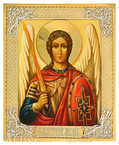 Икона архангела Михаила из серебра, фото 1