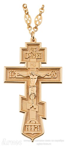 Наперсный крест из серебра с позолотой, фото 1