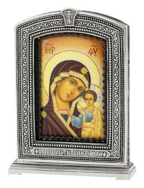 Икона Божьей Матери "Казанская" из серебра