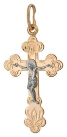 Крест нательный золотой православный