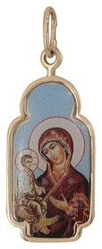 Нательная иконка Богородица "Троеручица"