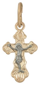 Детский золотой крестик Трилистниковый