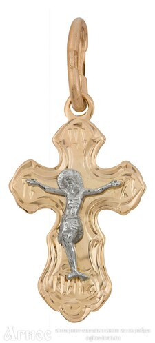 Маленький золотой крестик для новорожденого, фото 1