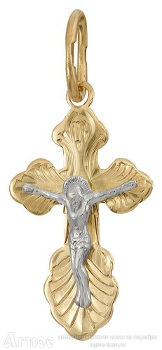 Православный золотой крестик детский, фото 1