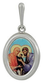 Нательная иконка Иоаким, Анна и Богородица