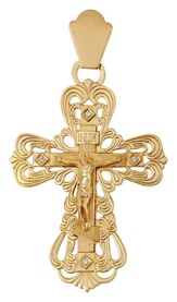 Большой мужской крест из серебра с позолотой