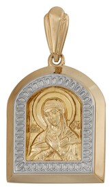Образок Пресвятой Богородицы "Умиление" из золота