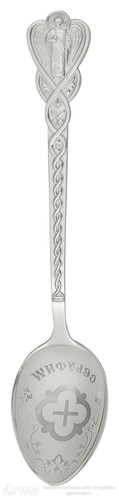 Именная серебряная ложка "Серафим" на крестины, фото 1