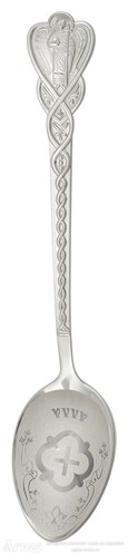 Именная серебряная ложка "Алла" на крестины, фото 1