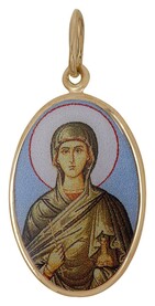 Золотая нательная иконка Мария Магдалина