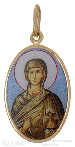 Золотая нательная иконка Мария Магдалина, фото 1