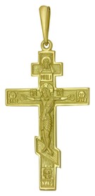 Золотой крестик женский из желтого золота 750