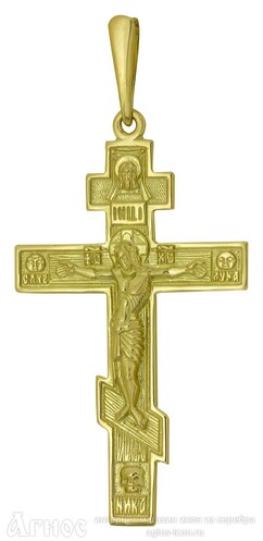 Золотой крестик женский из желтого золота 750, фото 1