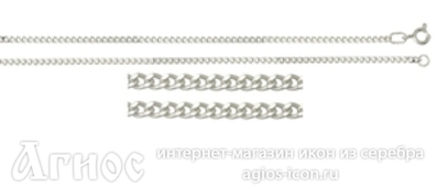 Серебряная цепь "Панцирная", 3.70 г, фото 1