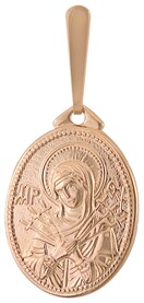 Нательная иконка Божьей Матери "Семистрельная" из золота