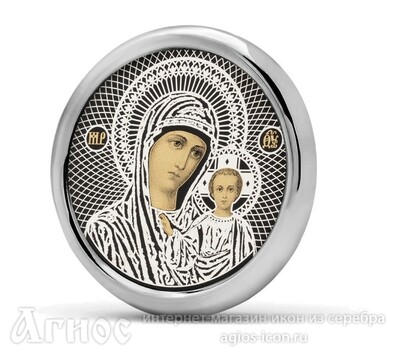 Круглая автомобильная икона Божьей Матери "Казанская", фото 1