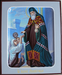 Рукописная икона Иоанна Милостивого Александрийского